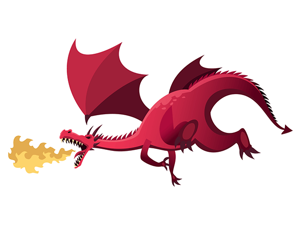 Image of a red dragon
